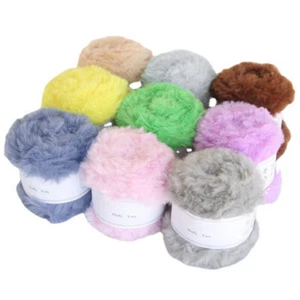 50g/Roll Faux Fur Mink Wool Fur Effect Super Soft Fluffy Chunky Knitting Yarn - Picture 1 of 37