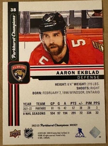 2022-23 Upper Deck Parkhurst Champions - #38 Aaron Ekblad - Picture 1 of 2