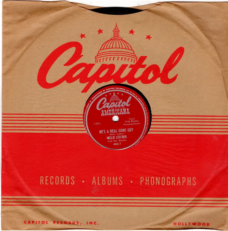 Nellie Lutcher, He's A Real Gone Guy/Let Me Love You Tonight, 78, 1948 NRMT Foto 1 de 3