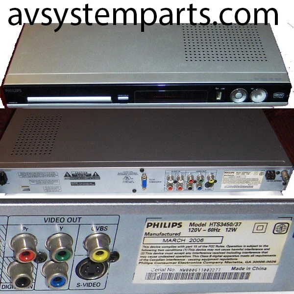 Philips HTS3450/37 DVD/CD 5.1 Ch. Home Theater System 1000w (Player Only) - Image 1 of 1