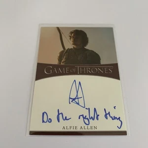 Game of Thrones Iron Anniversary Series 1 Alfie Allen as Theon Greyjoy Autograph - Picture 1 of 2