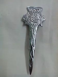 Moderno Cardo Pin de Kilt Acabado en Plata 4"/Escocés Empuñadura Broche Metal - Imagen 1 de 3