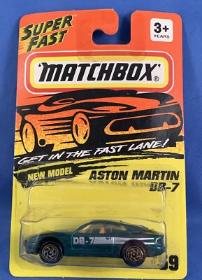 Vintage Matchbox Superfast Aston Martin DB-7 Vantage Coupe Metallic Green MB261 - Image 1 of 4