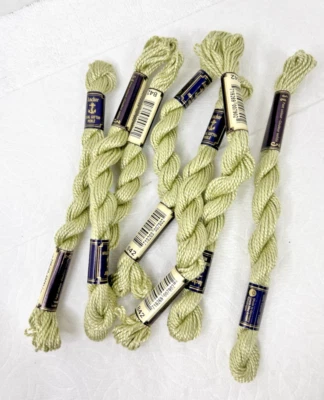 7 MINT Anchor Perle Pearl Cotton #842 Soft Green Embroidery Floss Vintage Skein - Image 1 of 3