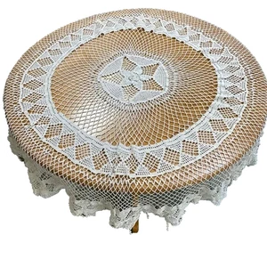 Beautiful Stylish Handmade needle Lace Tablecloth D 40" crochet tablecloth - Bild 1 von 5