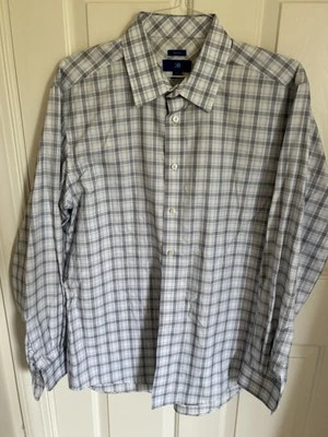 Egara синий клетку рубашка не железо кнопка платье рубашка мужская XLT отличный вид - Изображение 1 из 3