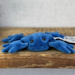 Manhattan Toy Flip Frog - Blue Frog Bean Bag Soft Toy Vintage Plush Tiny 4” - Picture 1 of 9