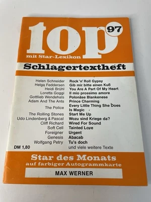 TOP Schlagertextheft, Nr.97, Mit Autogrammkarte, Retro,80er Jahre  - Bild 1 von 2