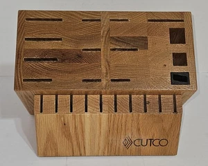 Cutco Messerblock 24 Schlitz Signature Set Holz Ultimate Kitchen Medium Eiche Braun - Bild 1 von 13