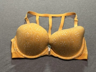 Sujetador Cacique Para Mujer 40DD Espalda Corredora Floral Boho Abstracto Amarillo Foto 1 de 4