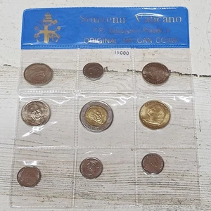 1990er Souvenir Vatikan P. P. Giovanni Paolo II Original Vatikan Münzen 9 Münzen - Bild 1 von 10