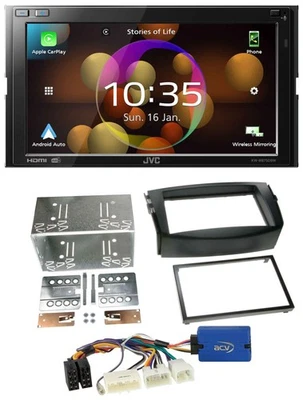 JVC DAB MP3 2DIN Bluetooth USB Autoradio für Toyota RAV 4 2011-2013 28 Pin - Bild 1 von 4