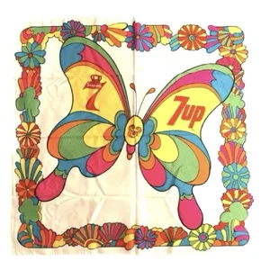 Vintage John Alcorn Peter Max Style 7up Seagrams 7 Psychedelic Scarf, Italy - Picture 1 of 5
