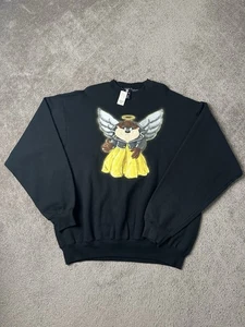 Vintage Mens Sweatshirt 90s Warner Bros. Tazmanian Devil Angel Made USA Size XXL - Picture 1 of 7