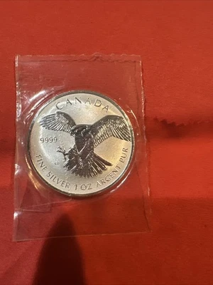 2016 Canada 1 oz. Silver Falcon : Reverse Proof, RCM Seal - Only 100k Minted - Image 1 of 4