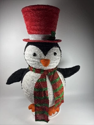 Pingüino navideño festivo se ilumina 28" de alto interior/exterior Foto 1 de 4
