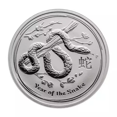 2013 Australia 50 Cent 1/2oz .999 Year of the Snake -Pure Silver Coin - Image 1 of 2