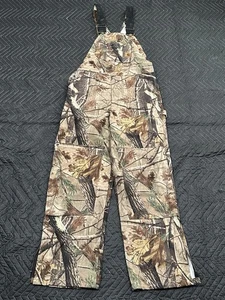 Carhartt Bib Overalls Mens 34 X 30 Realtree AP Camo Canvas Double Knee R50 CAP - Picture 1 of 10