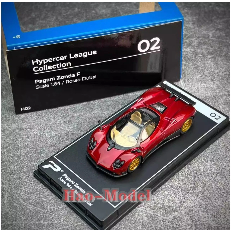 PosterCars 1:64 Pagani Zonda F Alloy Diecast Model Car Display Birthday Gift Red - Photo 1/4