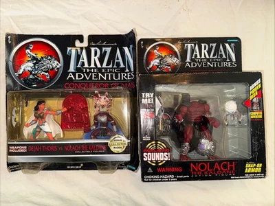 CONJUNTO DE BONECOS DE AÇÃO TARZAN DEJAH Thoris vs. Nolach the Kaldane 1995 nos misb moc - Imagem 1 de 2