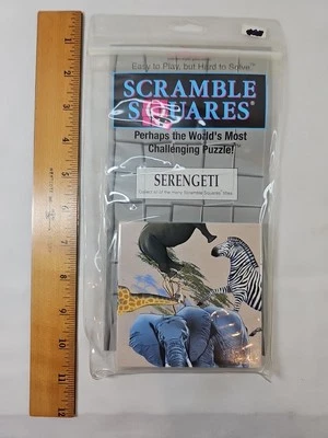 NEW! Scramble Squares Serengeti 9 Piece Puzzle -Challenging Brain Exercise - Image 1 of 3