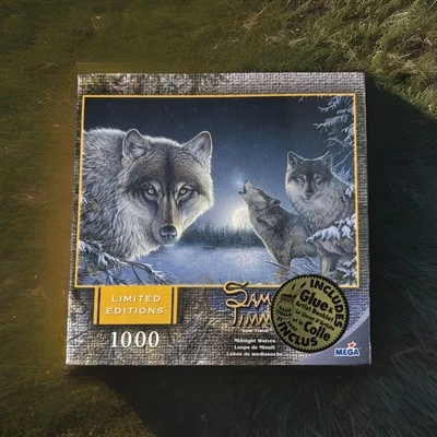 "Midnight Wolves" 1000 Piece Puzzle Sam Timm Mega Brand Limited Edition New - Image 1 of 4