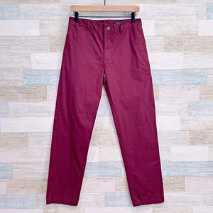 POLO Ralph Lauren Flat Front Chino Pants Red Cotton Casual Youth Boys 20 - Picture 1 of 7