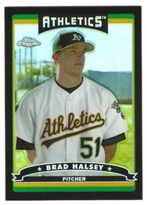 2006 Topps Chrome Black Refractor #225 Brad Halsey Oakland Athletics ###/549 - Picture 1 of 1