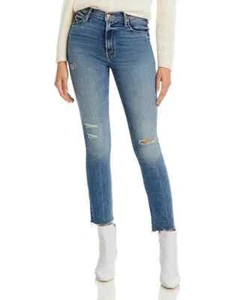 NWOT MOTHER THE MID RISE DAZZLER ANKLE FRAY JEANS GOING IN CIRCLES SIZE 29 - Picture 1 of 10