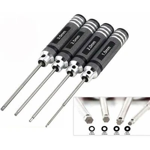 4pcs Hex Screwdriver Tool Set for RC Car Drone Helicopter 1.5/2.0/2.5/3.0mm - Picture 1 of 5