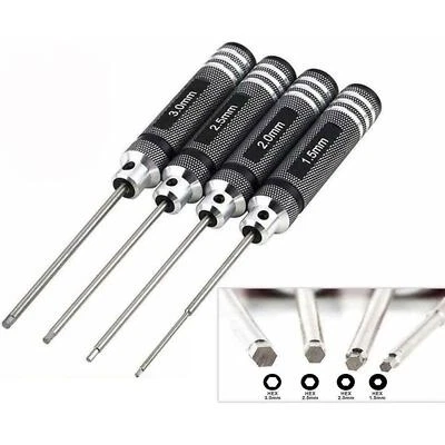 4pcs Hex Screwdriver Tool Set for RC Car rotor Helicopter 1.5/2.0/2.5/3.0mm - Image 1 of 4