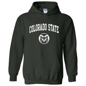 Colorado State Rams Arch Logo Licensed Hooded Sweatshirt - Picture 1 of 19