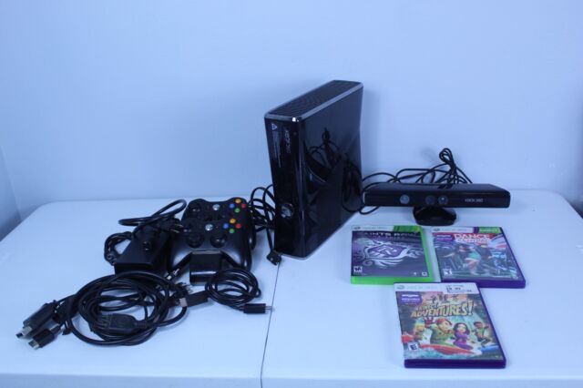 A Close-up Front View of the Used Lying XBOX 360 Slim Corona 250GB Console  and Two Gamepads Editorial Stock Image - Image of gaming, view: 213836204