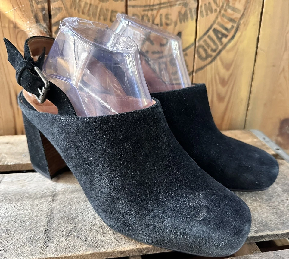 Zapatos de Gamuza Negros Gentle Souls Tacones Cordones Negocios Oficina Para Mujer Talla 9” Foto 1 de 4