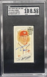 2023 Topps Archives Signature Series TREA TURNER AUTO 1/1 Ginter Buyback SGC 8.5 - Picture 1 of 2