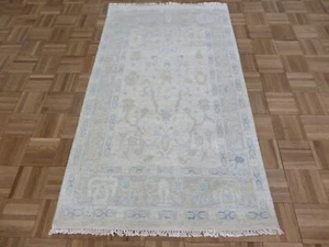 2 Fuß 11 x 5 Fuß 1 Handgeknüpfter Elfenbein Modern Oushak Orientteppich G15769 - Bild 1 von 10
