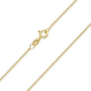 MATERIA 1mm feine Panzerkette vergoldet Silber 925 Damen Herren Halskette gold - Bild 1 von 6