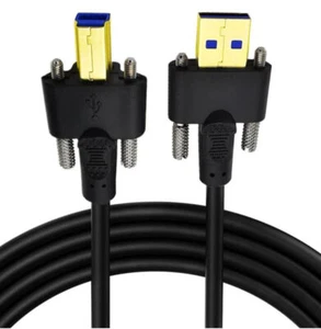 Cable macho Wonderwires USB 3.0 A macho a B con mecanismo de bloqueo de tornillo doble M3 - Imagen 1 de 7