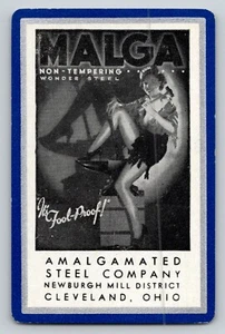 Tarjeta de intercambio de publicidad pinup de Amalgamated Steel Company Cleveland OH - Imagen 1 de 2
