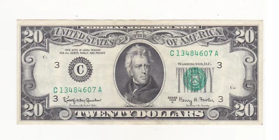 FR. C $20 1963-A Federal Reserve Note Philadelphia C Block AU High Grade - Image 1 of 4