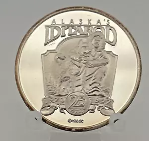 1997 Alaska Mint Iditarod 25th Anniversary Proof Silver Art Medallion - Picture 1 of 2