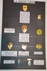 9 INSIGNES CREST AMERICAINS US.SPECIAL FORCES-VIETNAM-AMERICAN CREST VIETNAM - Foto 1 di 1