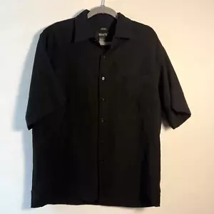 Bruno Men’s Sueded Microfiber Short Sleeve Button Down Shirt Size L - Picture 1 of 5