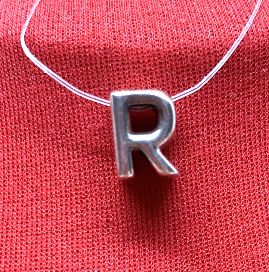 PANDORA LETTERA INIZIALE R IN ARGENTO 925 ORIGINALE PUNZONATA - Immagine 1 di 4