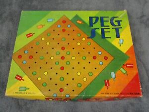 Vintage J. Pressman & Co. Peg Set Design Board Bang-A-Peg 1940's Made In USA