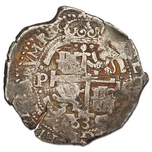 Bolivie - 8 reales cob 1663 Philippe IV - Potosí - argent - KM.21 pièce monnaie - Imagen 1 de 2