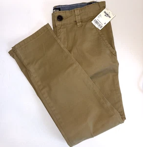 OshKosh B'Gosh Khaki School/Uniform Pants Boys Size 8R E-Z Adjustable Waist NWT - Picture 1 of 11