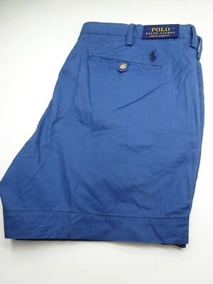 NEW! POLO RALPH LAUREN MENS CHINO SHORTS -42 NAVY BLUE CLASSIC STRETCH PONY GOLF - Image 1 of 4