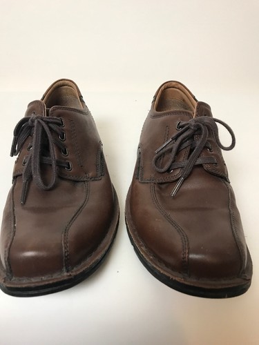 Scarpe eleganti uomo Oxford Clarks pelle marrone 7 1 2 stringate suola gomma 78866