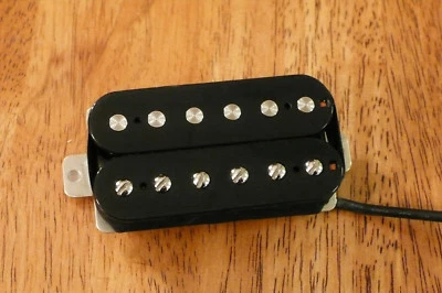 HIGH POWERED BRIDGE HUMBUCKER PICKUP BLACK ALNICO 2 MAGNETS 4 CONDUCTOR WIRE - Image 1 of 3